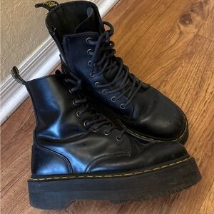 Dr. Martens Black Jadon Boot Smooth Leather Platforms uk5 us7-7.5